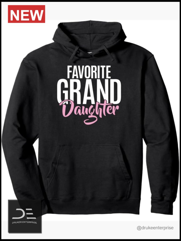 Favorite Granddaughter Pullover Hoodie - Long Sleeve Letter Print Gift